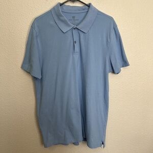 Mack Weldon Supima Cotton Pique Polo Light Blue Size XL